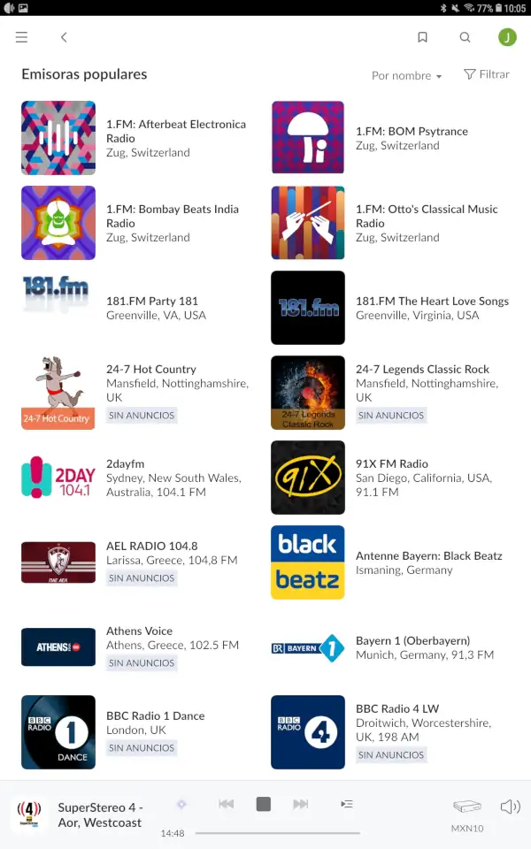 Roon and online radios