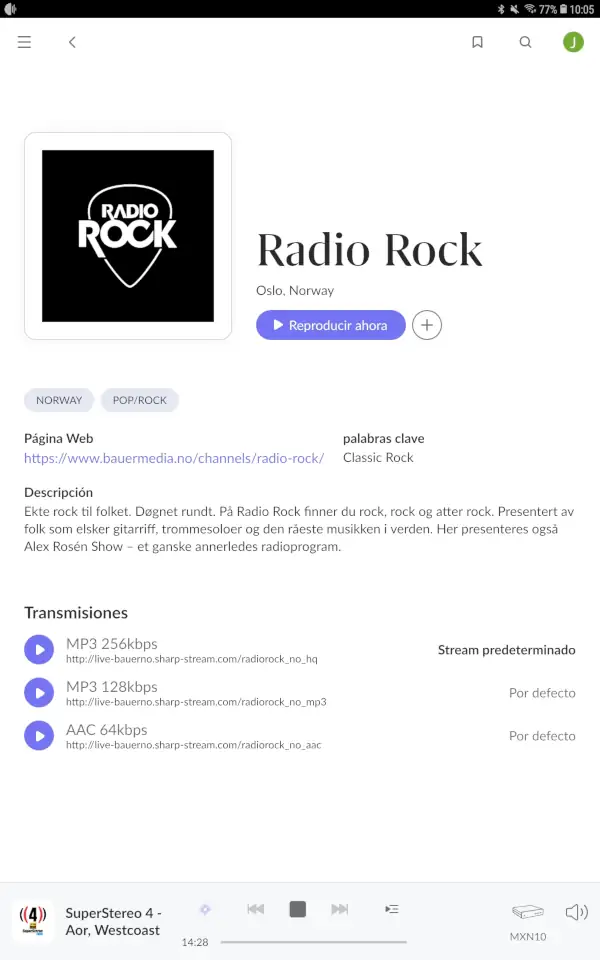 Roon and online radio stations